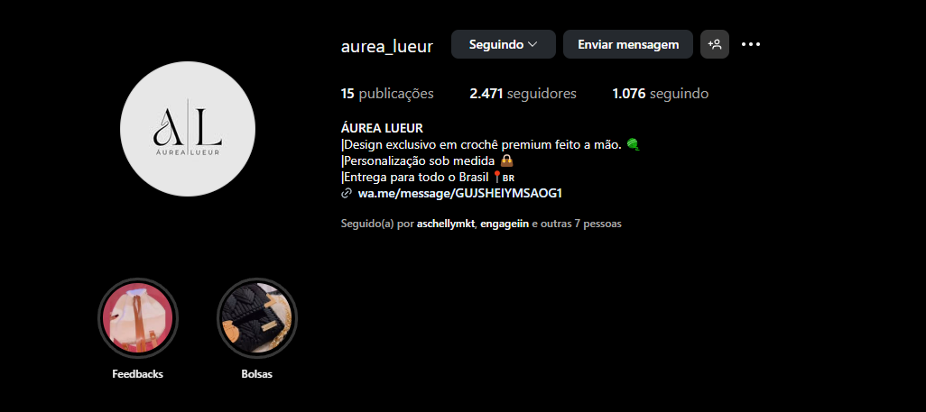 Registro do projeto Áurea Lueur